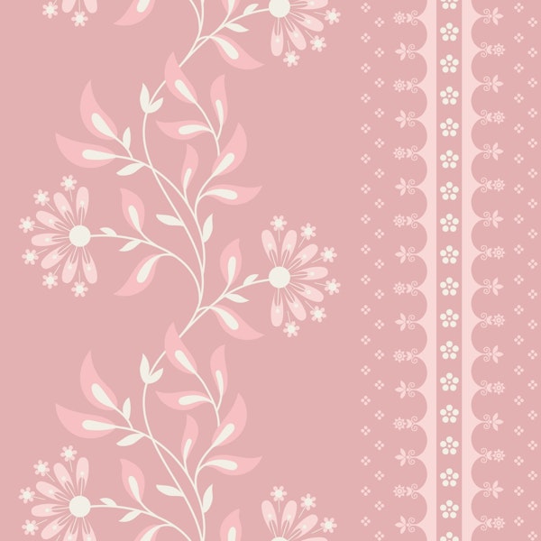 Floral Stripes Champagne Blush