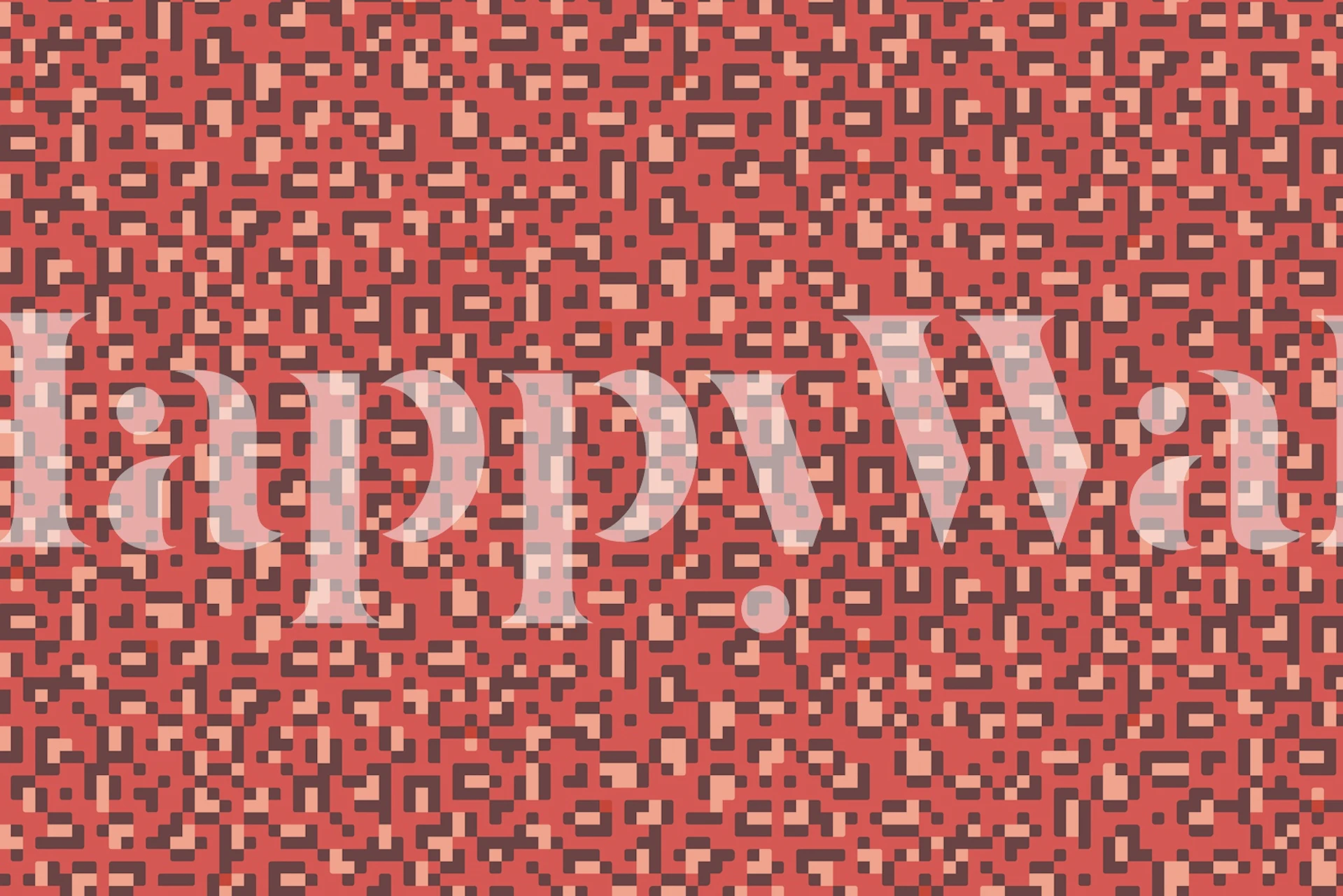 Geometric pixel pattern in shades of brown wallpaper