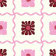 Floral Wavy Checker Pinky