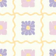 Floral Wavy Checker Pastels