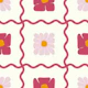 Floral Wavy Checker Vibrant