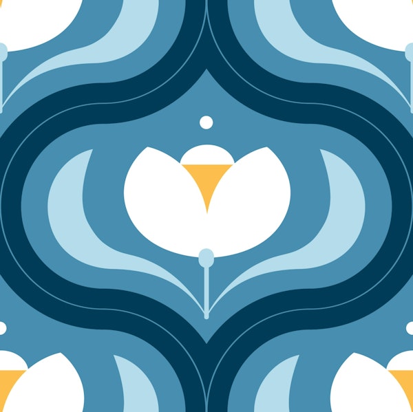 Blue Bloom Graphic Art