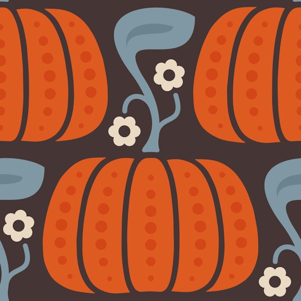 Cozy Pumpkin Charm in Orange Brown - L