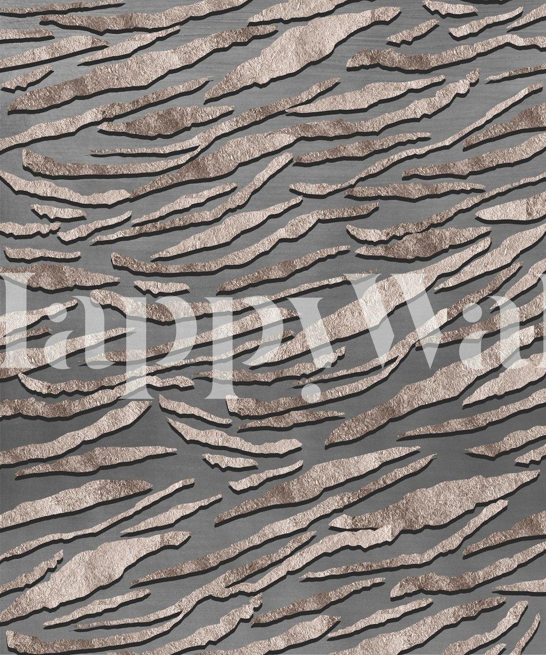 Tiger animal print wallpaper in a room