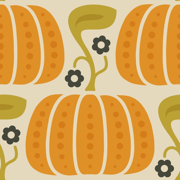 Cozy Pumpkin Charm in Orange Cream - S