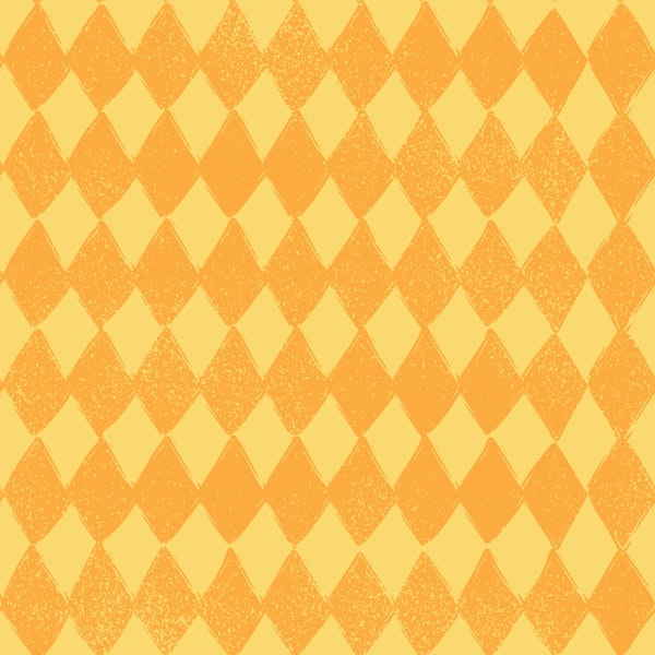 Imperfect harlequin diamonds warm yellow