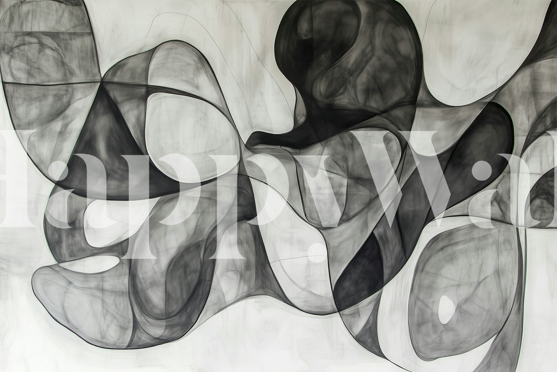 Αφηρημένος σχεδιασμός ταπετσαρίας σε μαύρο και άσπρο