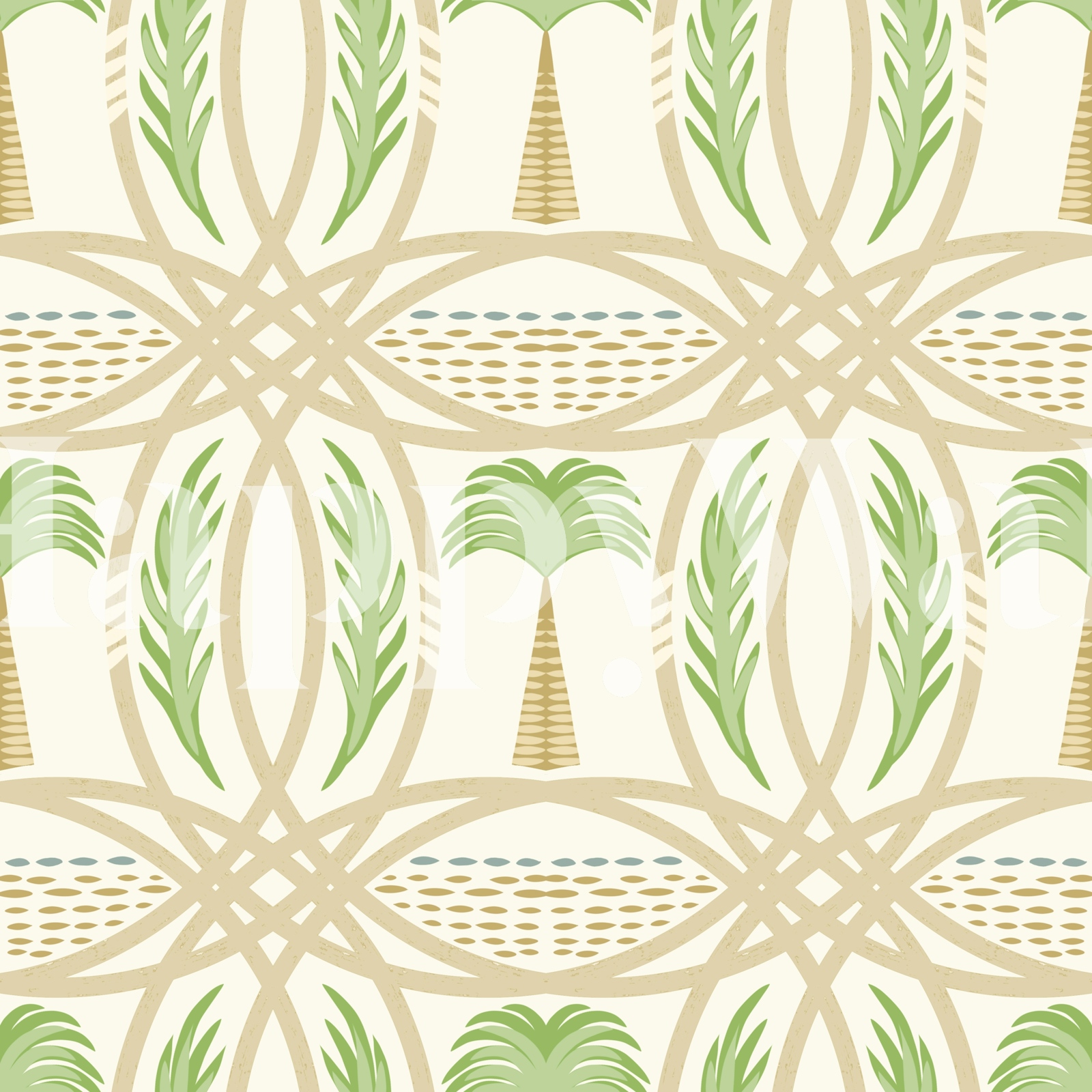 Tropical Palm Oasis Wallpaper | happywall.com