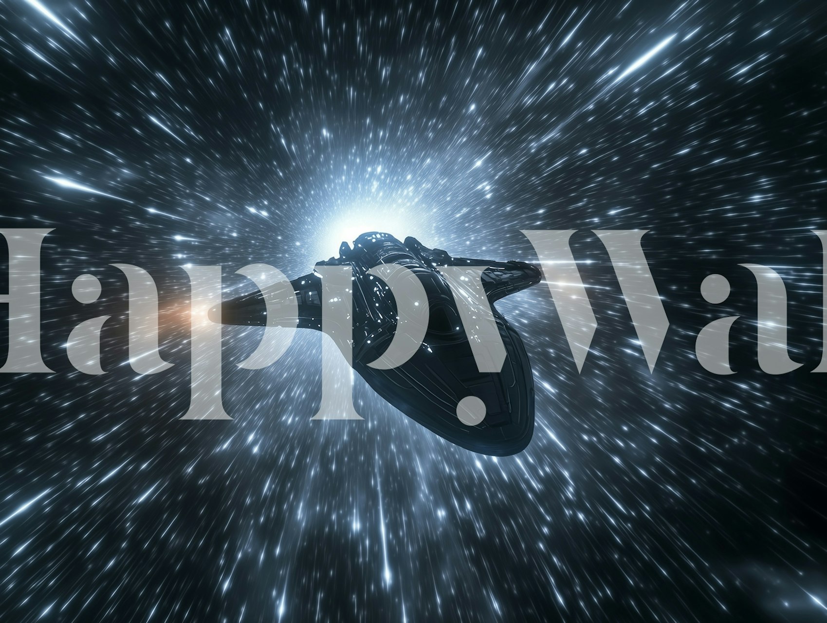 Cosmic Speed behangontwerp in een kamer