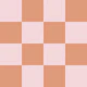 Terracotta Brown & Pink Bathroom Checkers M