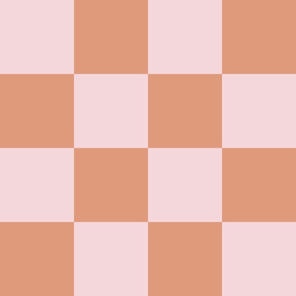 Terracotta Brown & Pink Bathroom Checkers