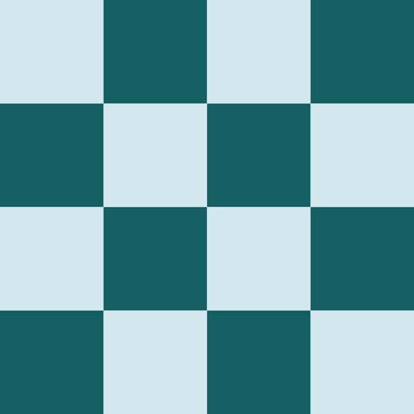 Deep Teal & Light Blue Bathroom Wall Checkers