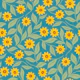 Sunflower scatter - large yellow turquoise