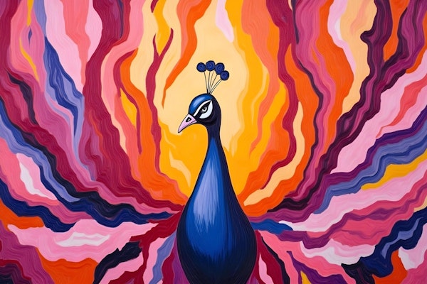 Vibrant Peacock Art