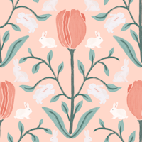 Easter Bunnies in Bloom tapete