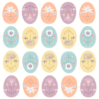Easter Elegant Floral Ovals carta da parati