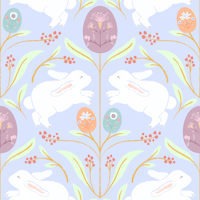 Easter Floral Bunny Playtime tapete