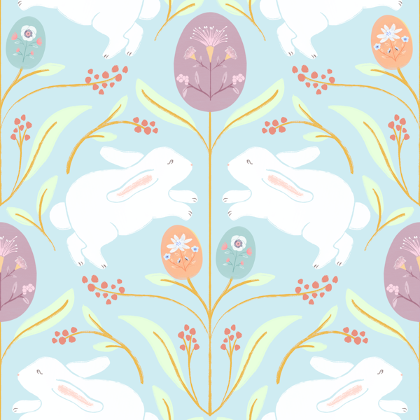 Pastel Easter Bunny Meadows