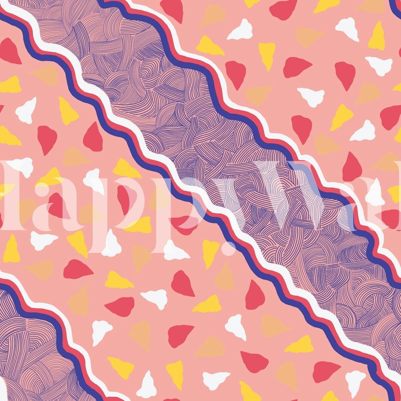 Doppapop Pink Power tapet i et rom