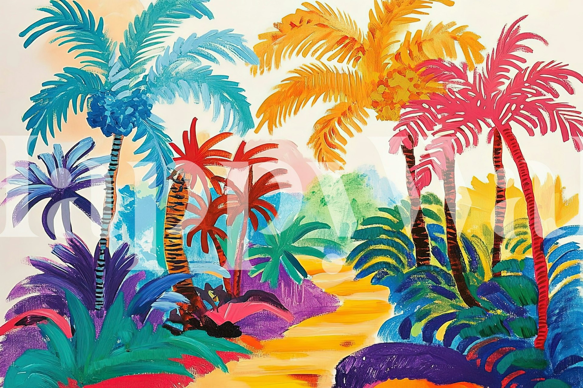 Vibrant Tropical Crayons tapeta v místnosti