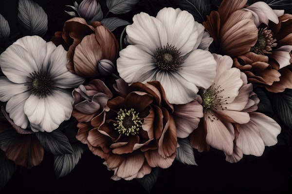 Twilight Floral Symphony In Baroque Tones