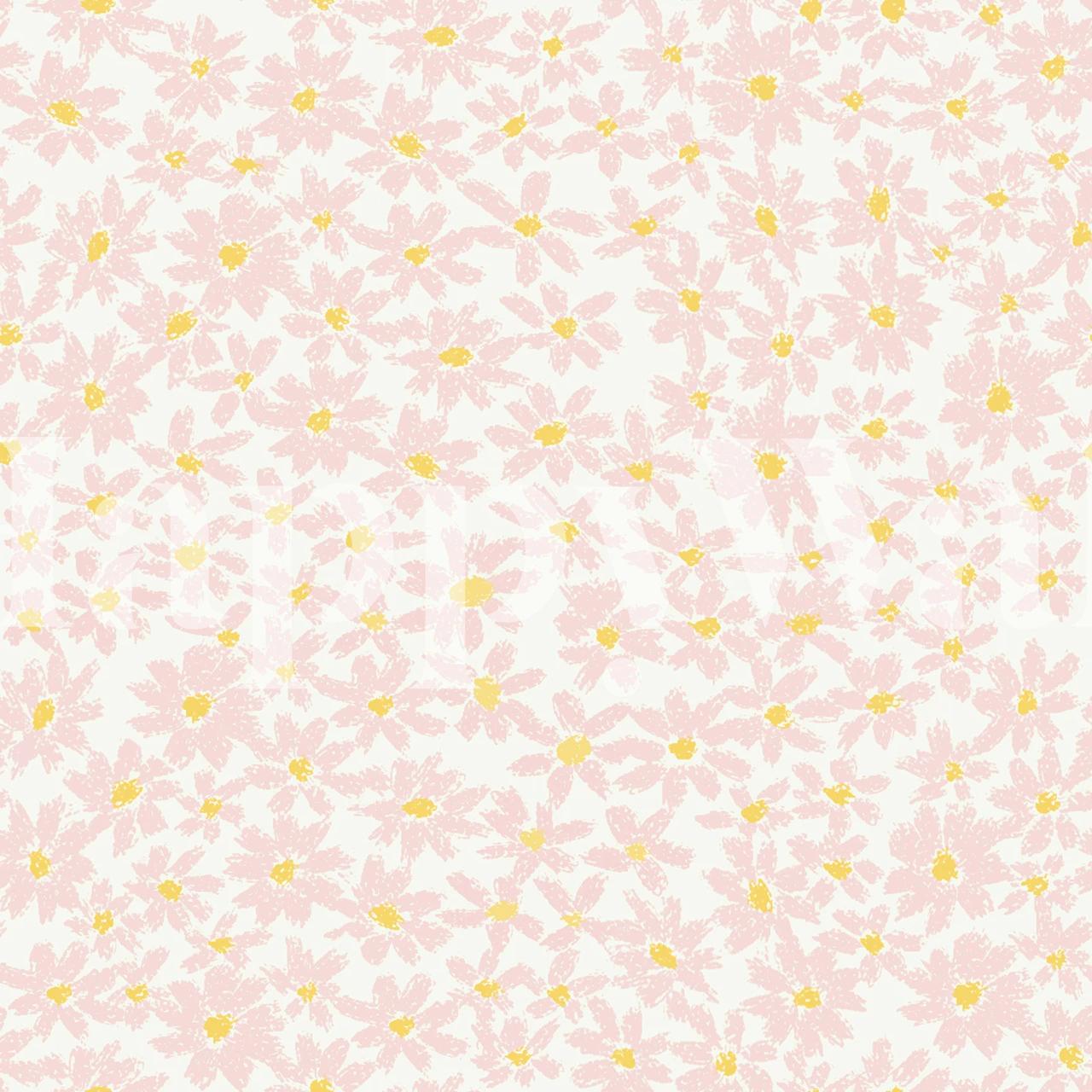 Flora spring wallpaper in a bright room