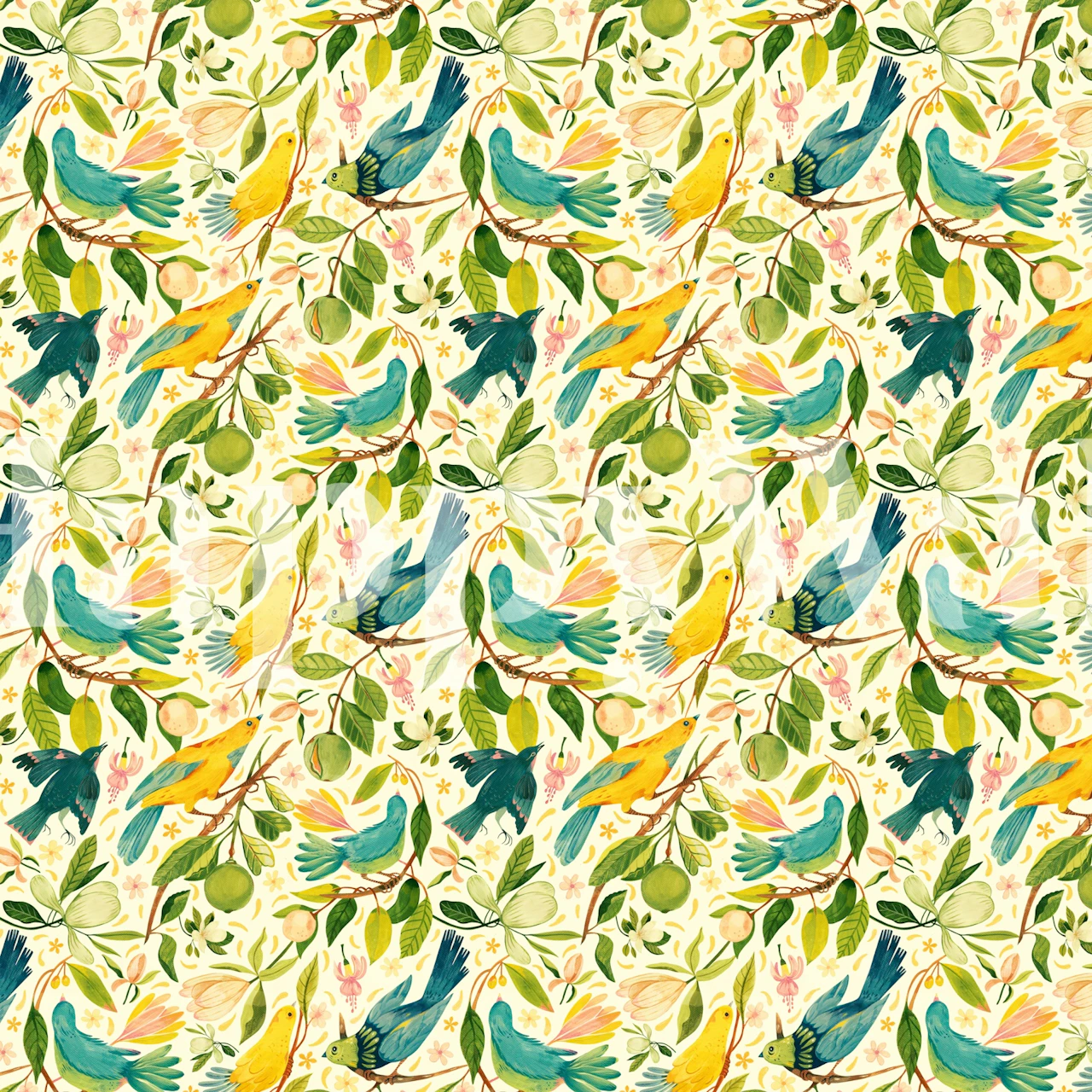 Feathers in the Wind tapetti huoneessa