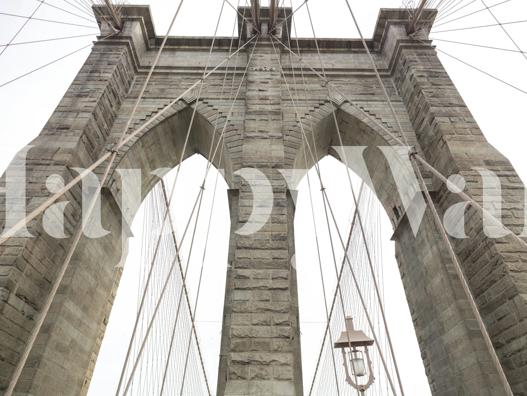 Papier peint Iconic Bridge Structure dans une pièce