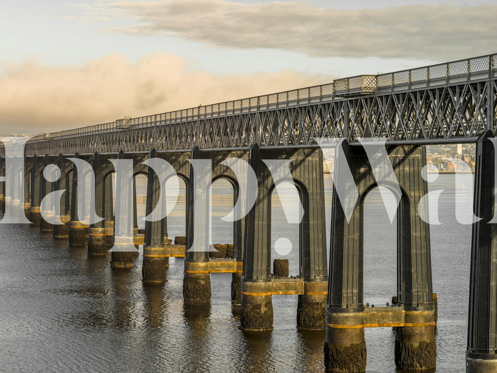 Tapeta Majestic Bridge Over Water w pokoju