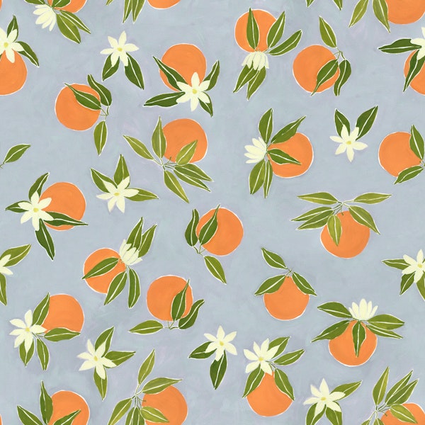 Citrus Grove – Hand-Painted Orange Blossoms