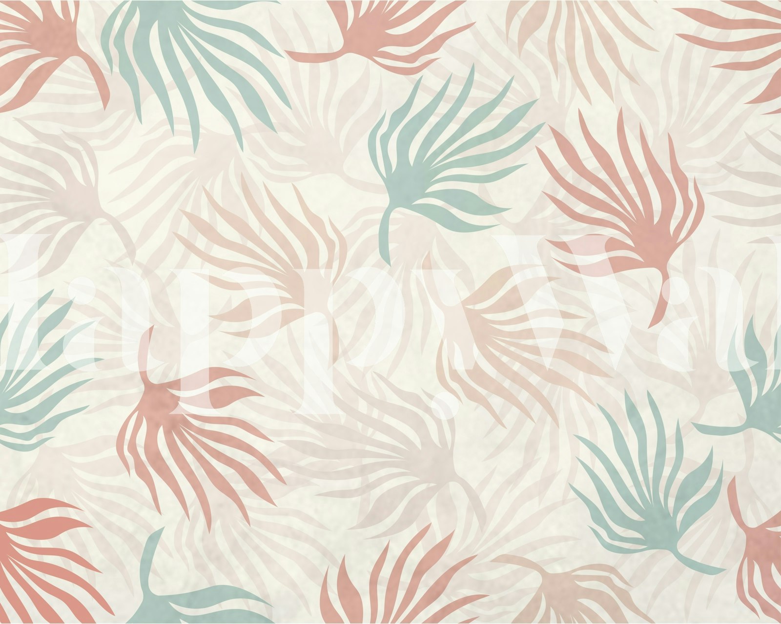 Papier peint Pastel Palm Elegance dans une pièce