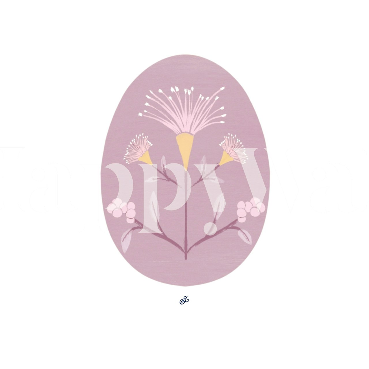 Gentle Bloom Oval wallpaper in a room