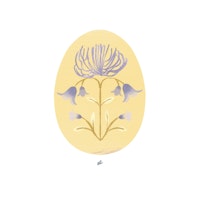 Elegant Floral Emblem behang