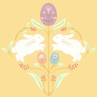 Easter Bunny Whimsy papel de parede