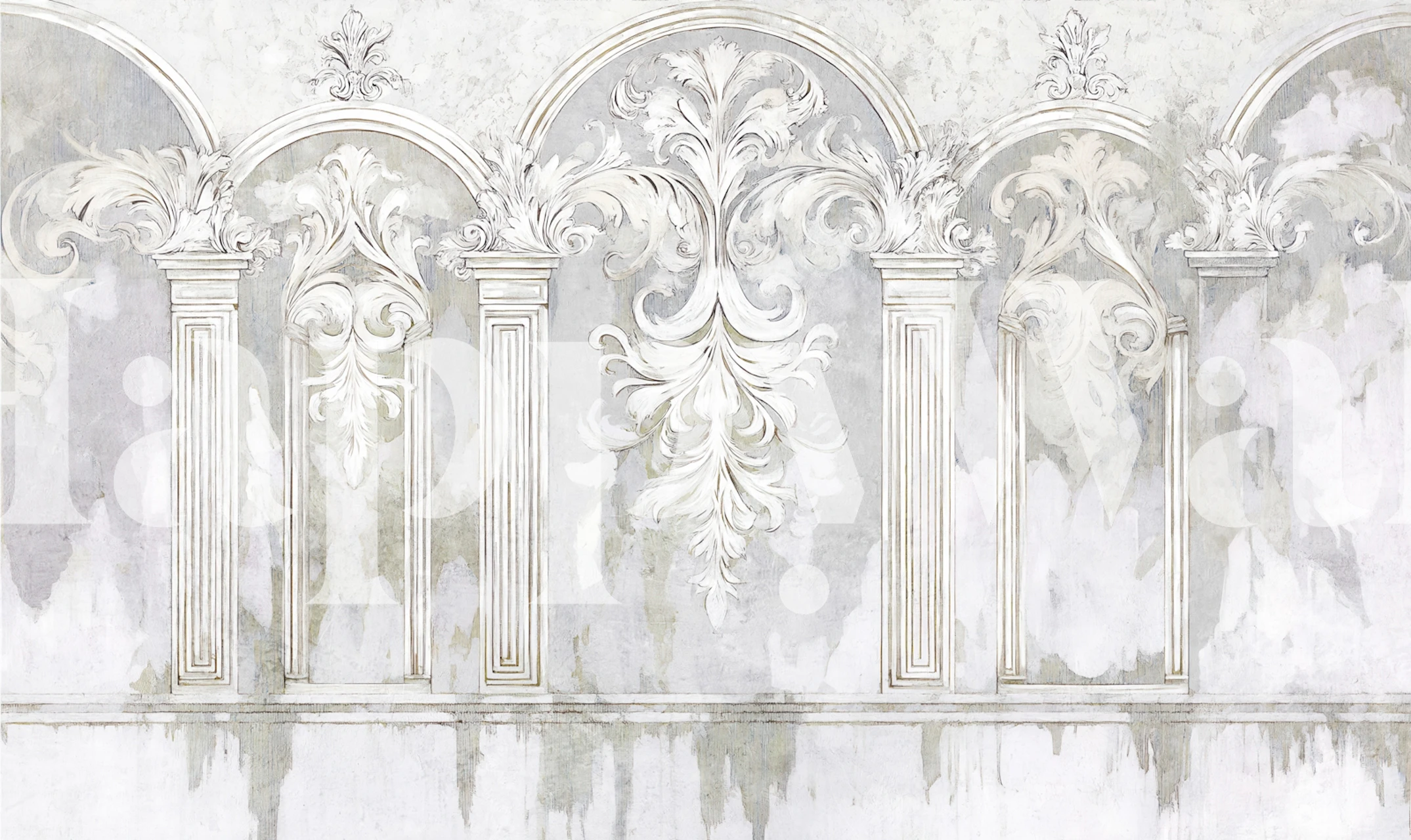 Timeless Arch Elegance Soft Grunge wallpaper in room