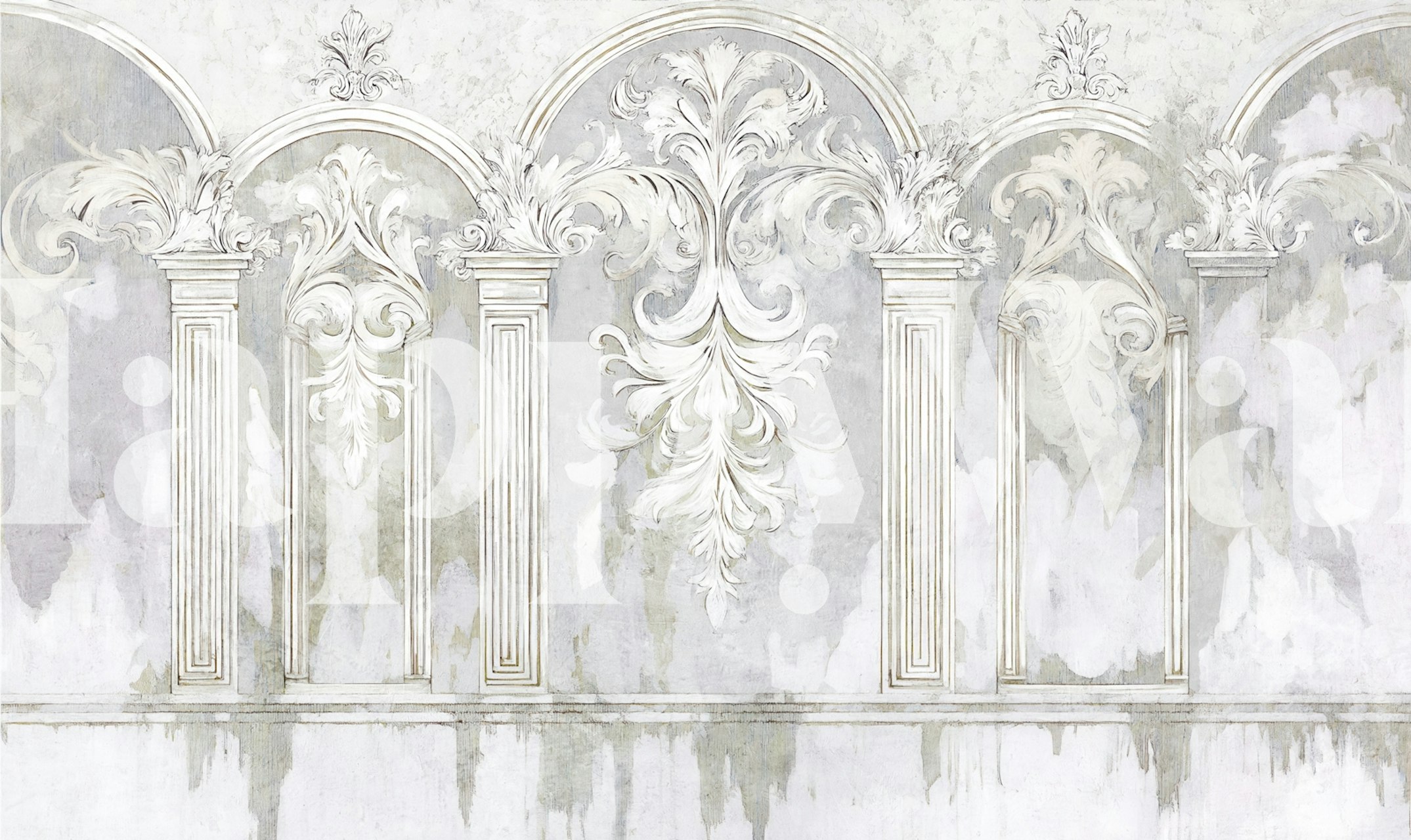 Timeless Arch Elegance Soft Grunge wallpaper in room