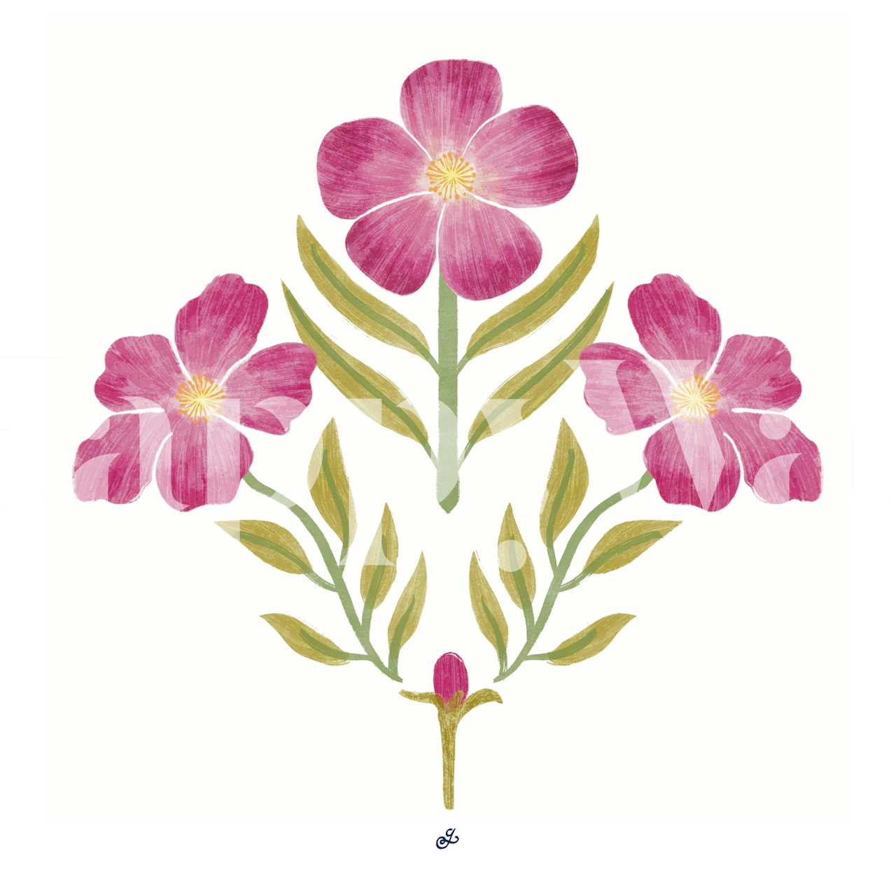 Elegant Floral Delight wallpaper in a room