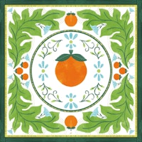 Orange Orchard Fresh Blooms tapet