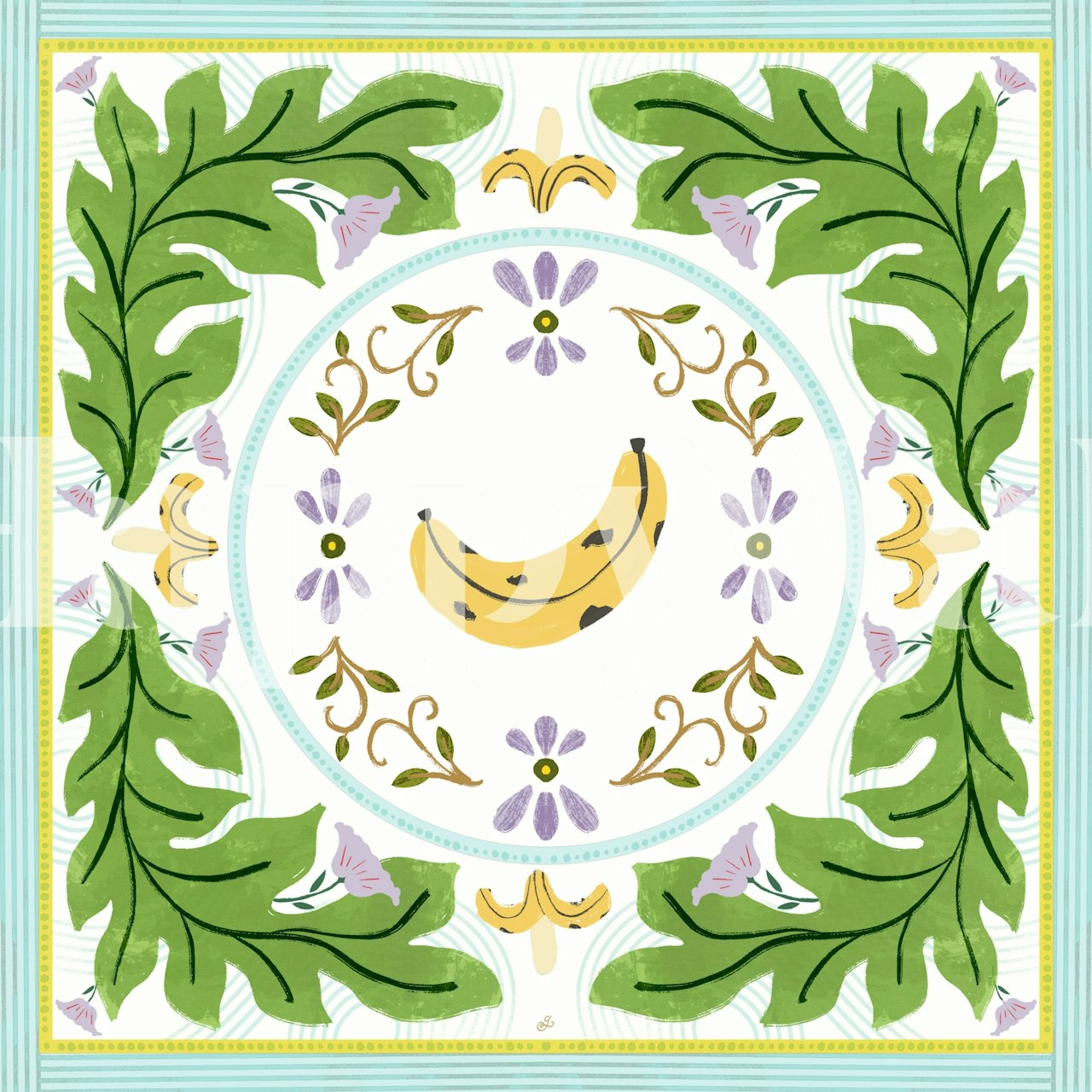 Banana Blossom Bliss tapet i et rum