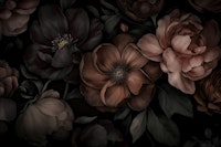 Opulent Gothic Garden Grandeur Mahogany Brown behang