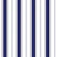 Coastal Stripes - Navy Blue on White