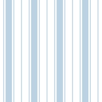 Coastal Stripes - Air Blue and White papel de parede