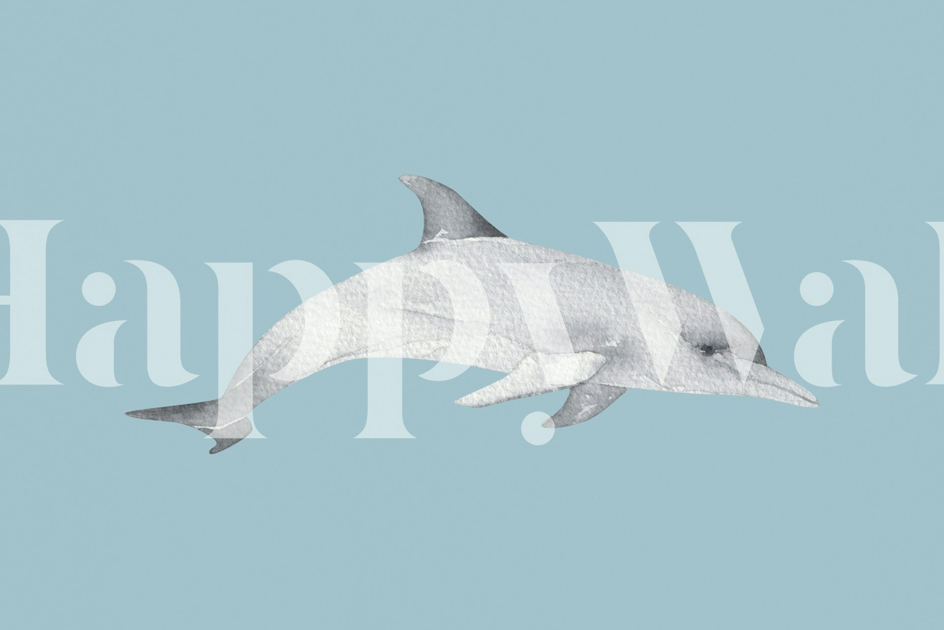 Golfinho nadando em um fundo calmo