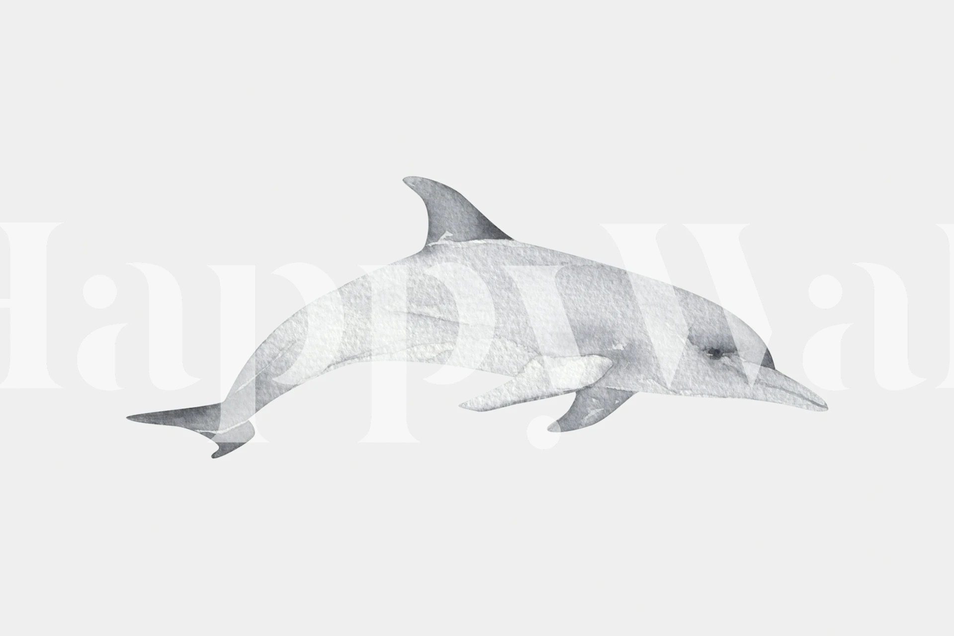 Graceful sea dolphin wallpaper in a room