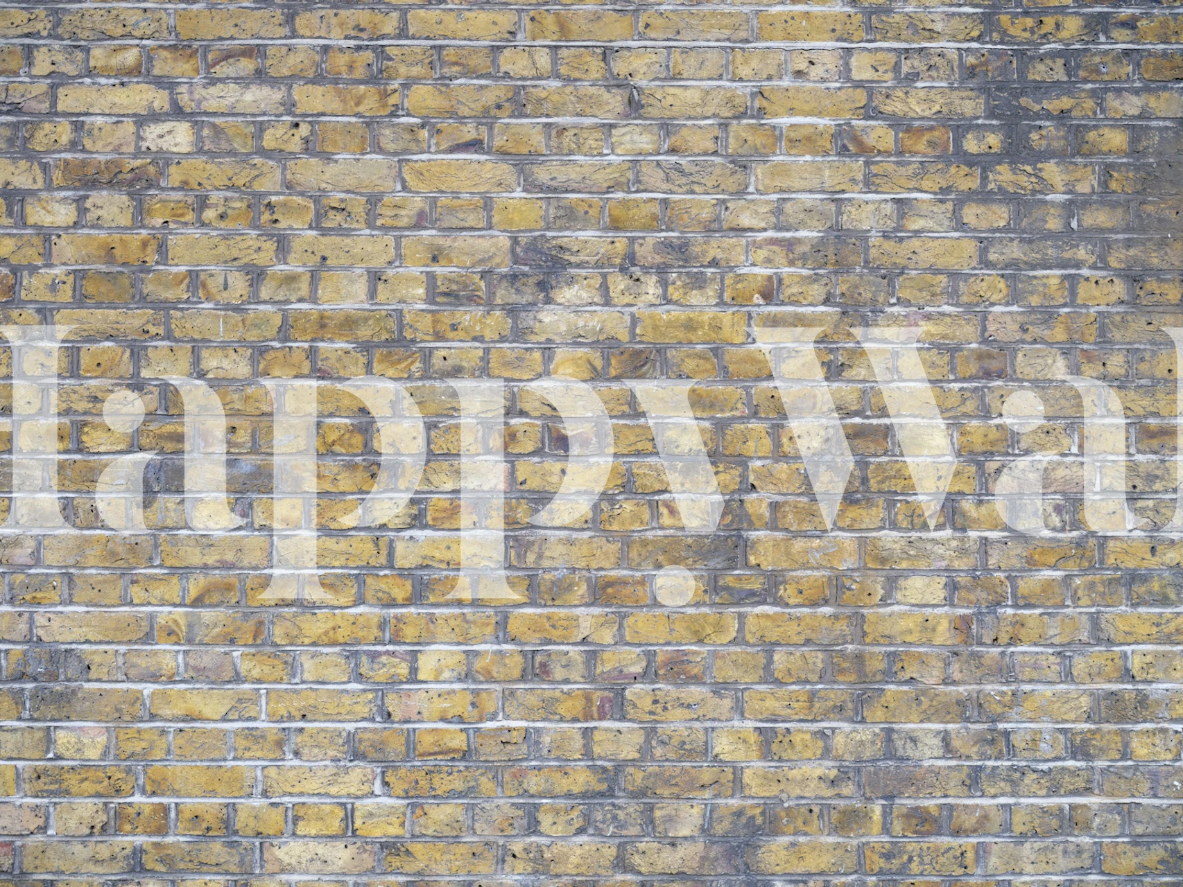 Yellow brick wall with rustic texture wallpaper