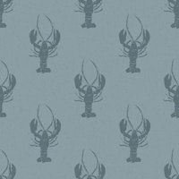 Lobster Linocut - Dark Grey tapeta