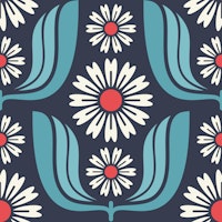 Daisy Bloom Harmony in Blue - S ταπετσαρία