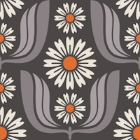 Daisy Bloom Harmony in Gray - L ταπετσαρία