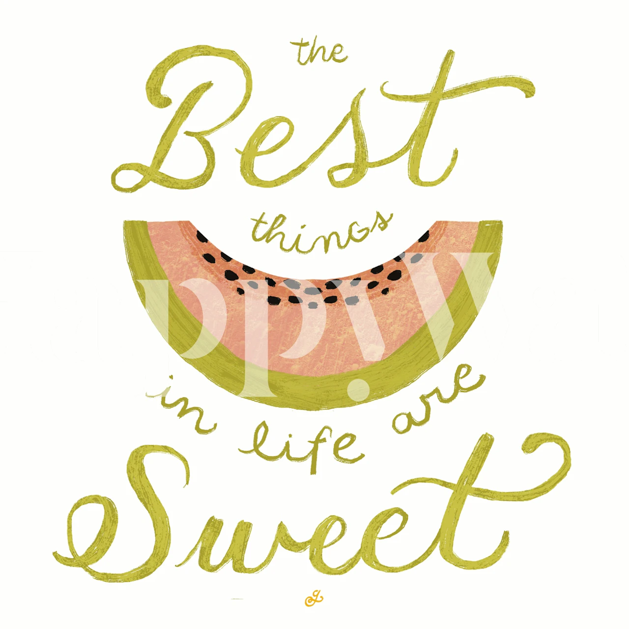 Life is Sweet wallpaper with watermelon design