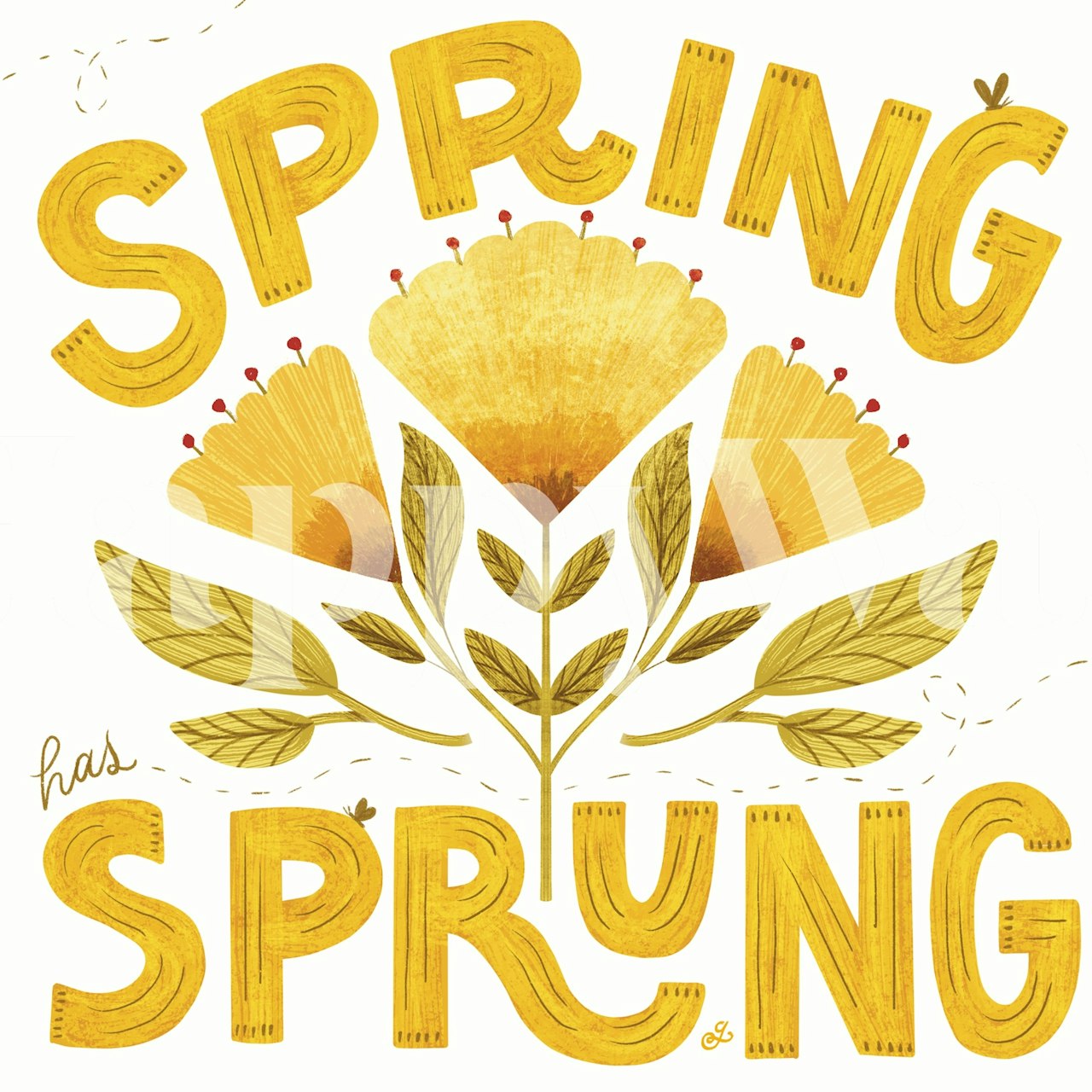 Spring has Sprung väggdesign i ett rum